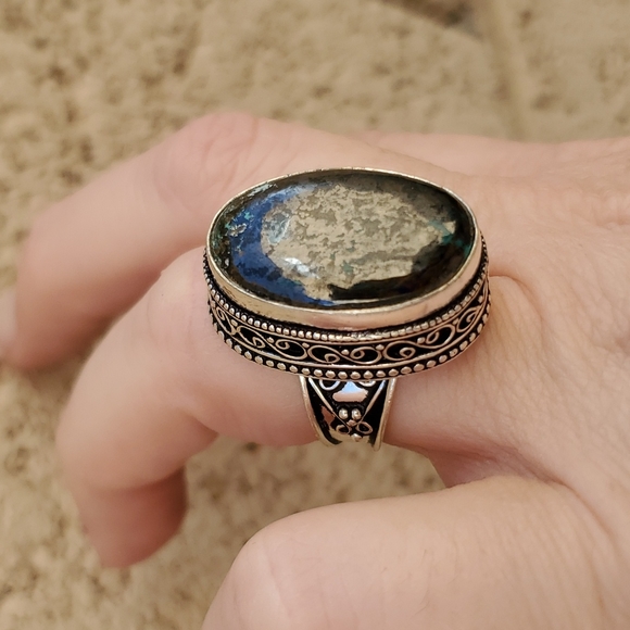 New Azurite 925 Silver Ring. - Picture 14 of 16